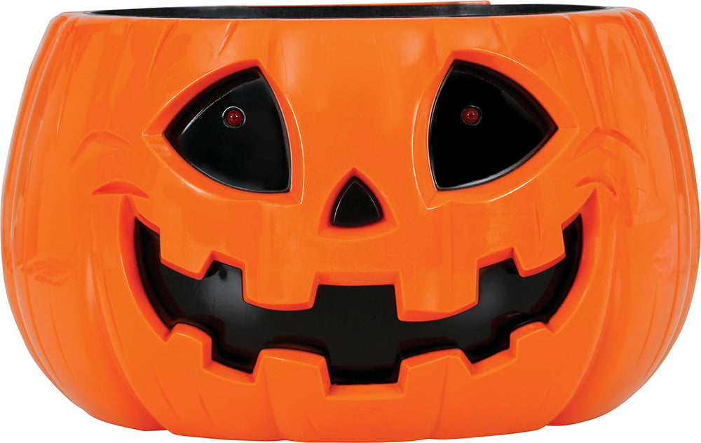 PUMPKIN BOWL WITH LIGHT, SOUND AND MOVEMENT, 15 CM