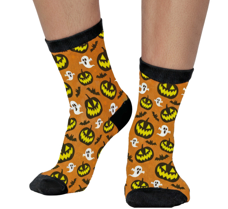 PUMPKINS AND GHOSTS HALLOWEEN SOCKS