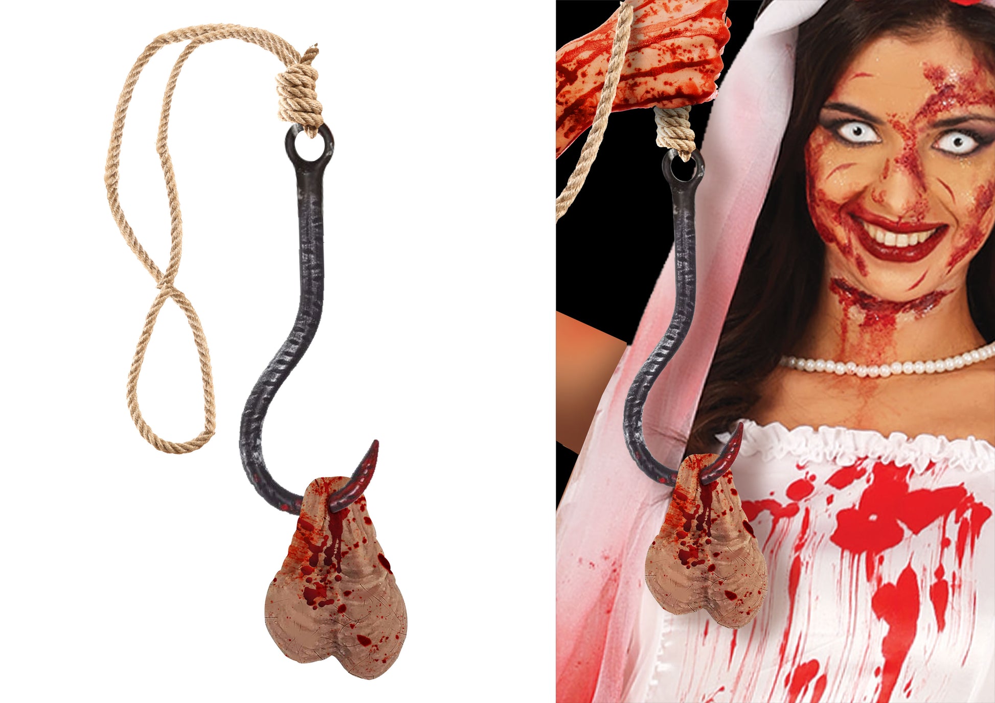 HOOK WITH TESTICLES, LATEX