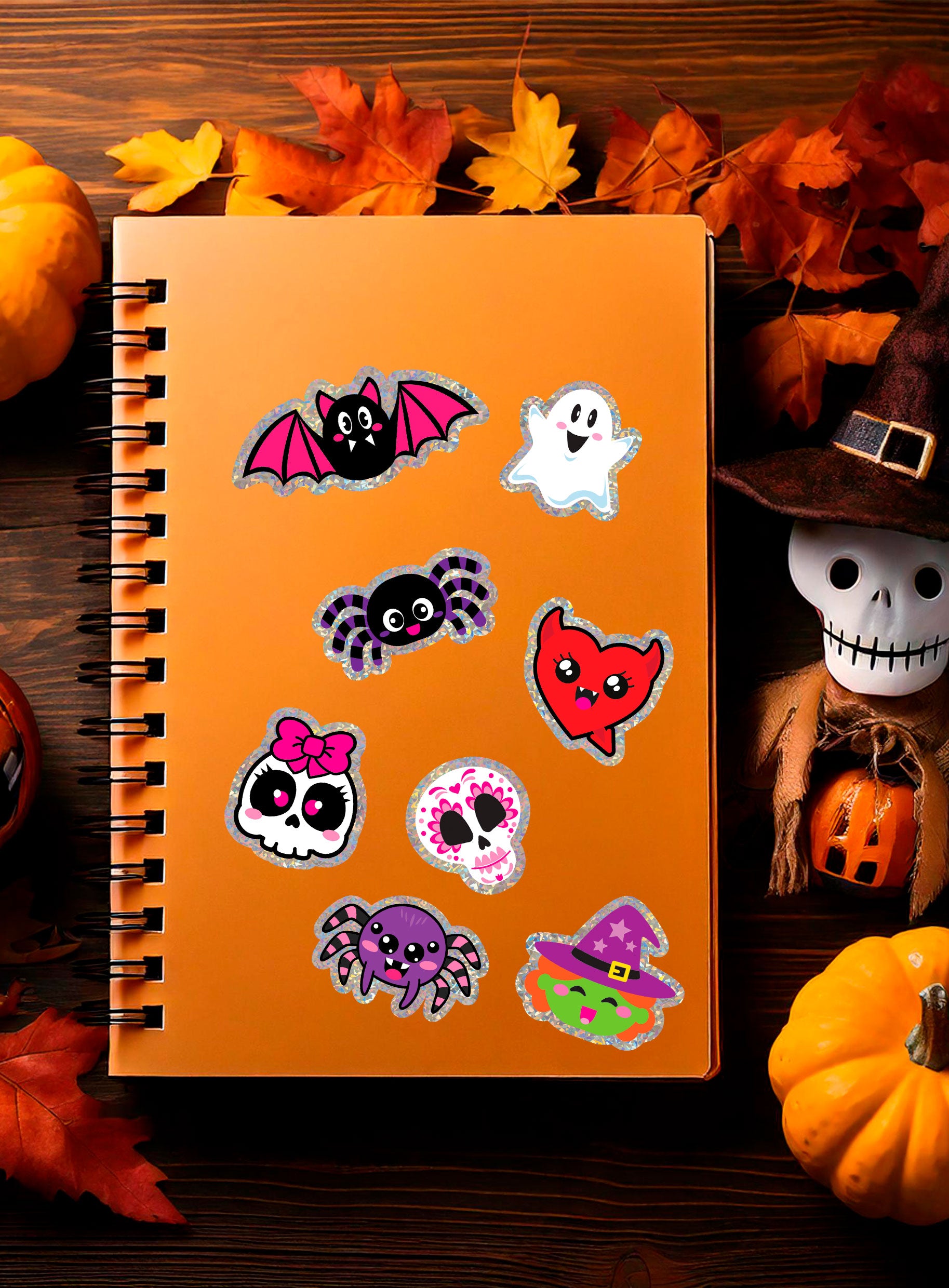 ASSORTED HOLOGRAPHIC HALLOWEEN STICKERS