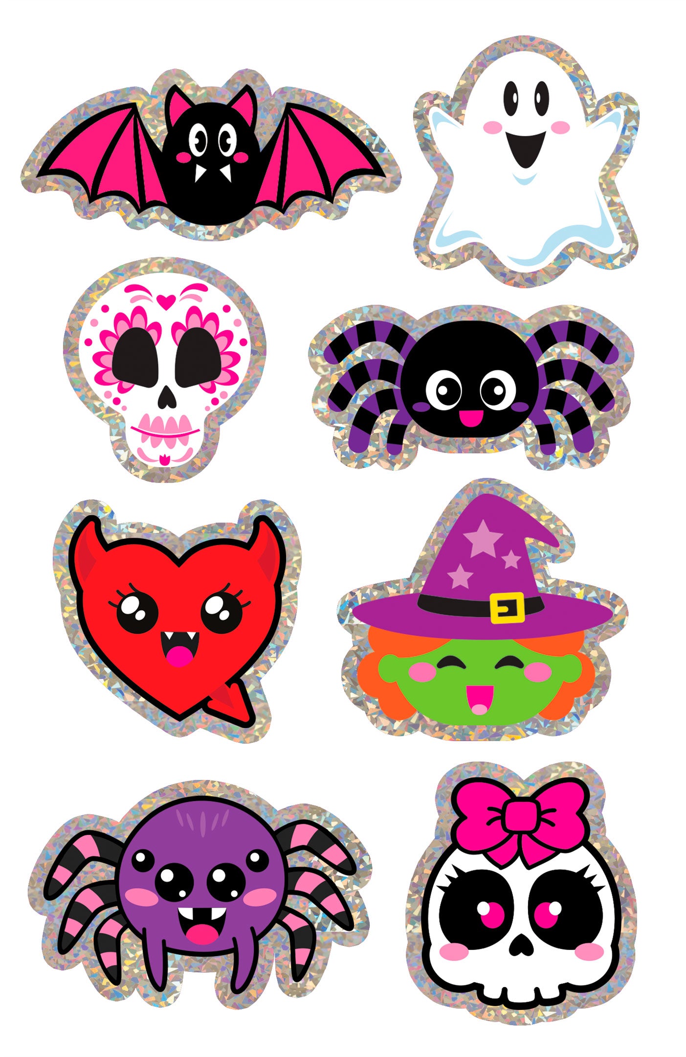 ASSORTED HOLOGRAPHIC HALLOWEEN STICKERS