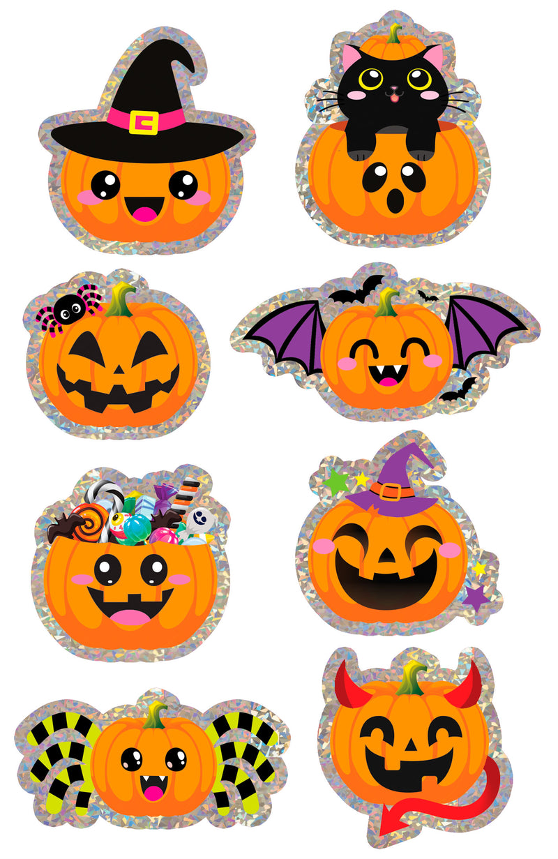 ASSORTED HOLOGRAPHIC HALLOWEEN STICKERS