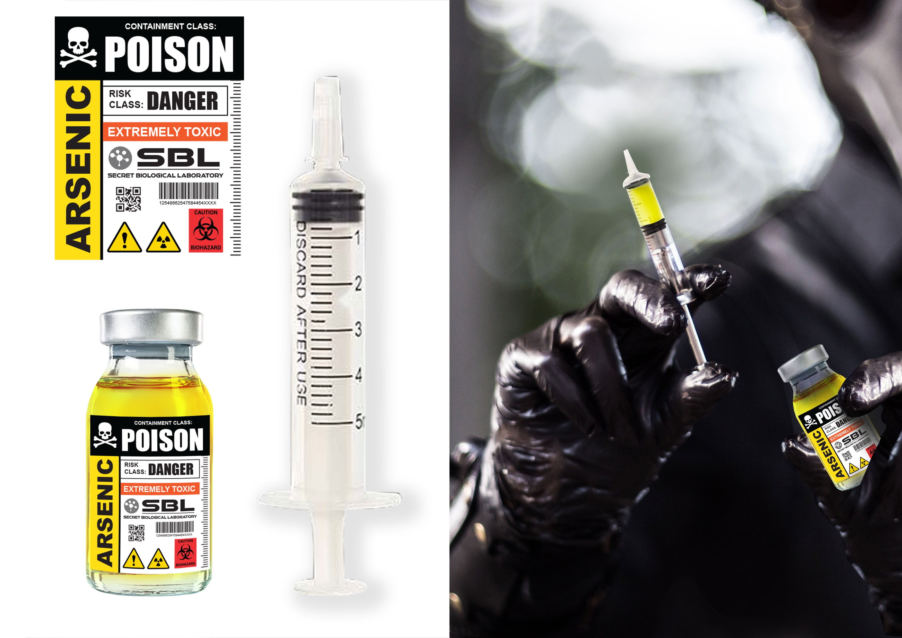 POISON CANISTER WITH SYRINGE
