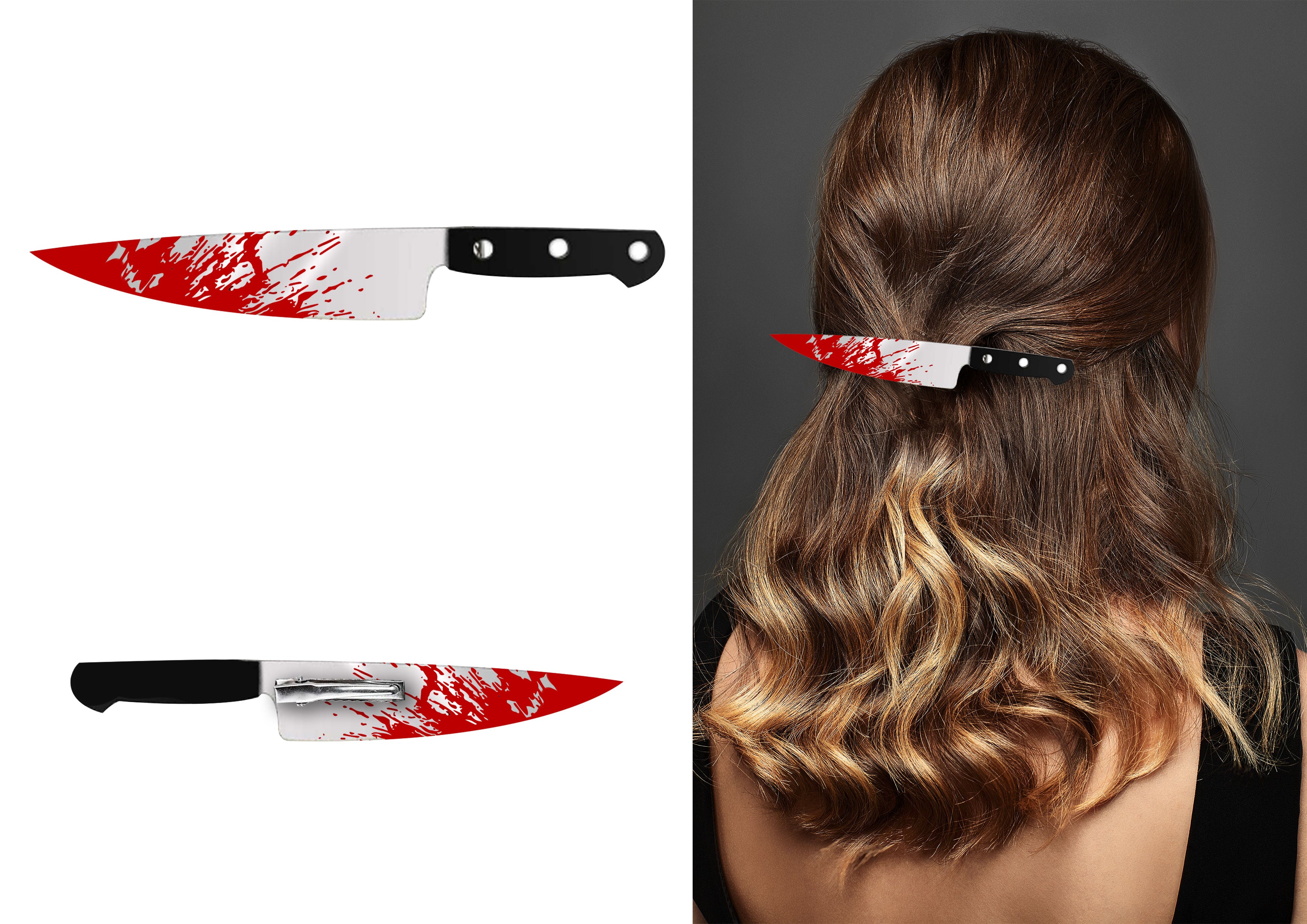 KNIFE HAIR CLIP