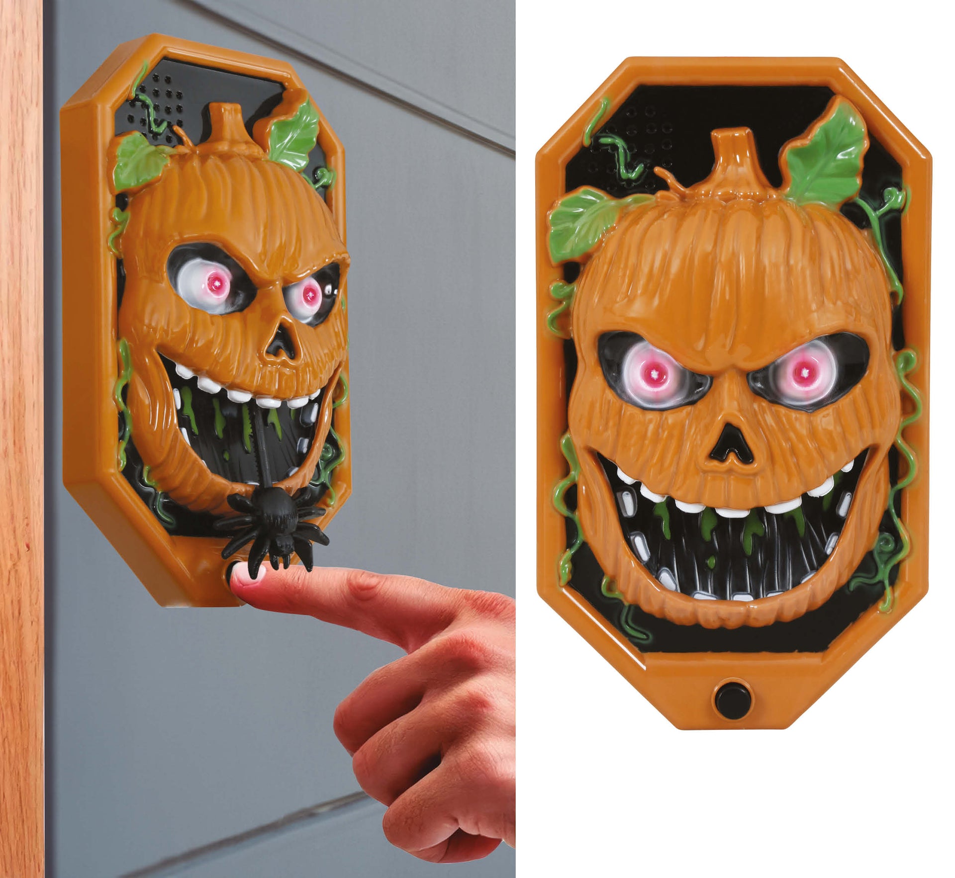 PUMPKIN DOORBELL, LIGHT, SOUND AND MOVEMENT, 20X11