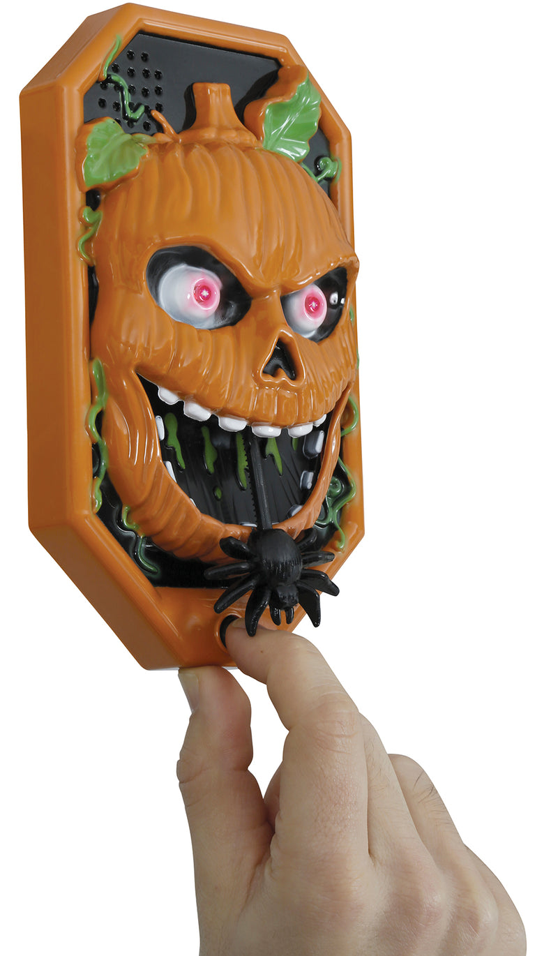 PUMPKIN DOORBELL, LIGHT, SOUND AND MOVEMENT, 20X11