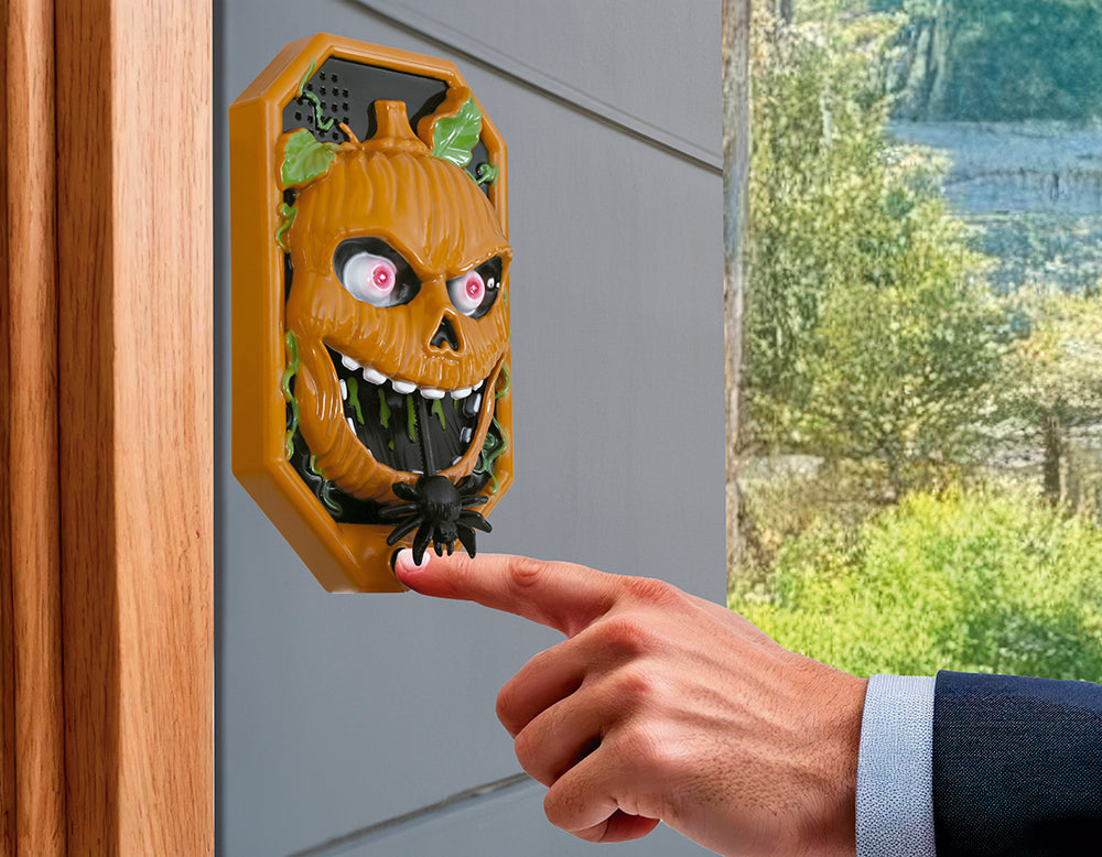 PUMPKIN DOORBELL, LIGHT, SOUND AND MOVEMENT, 20X11