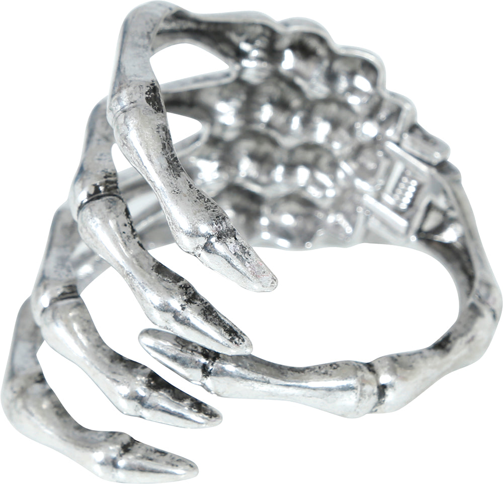 SKELETON BRACELET, METALIC, SILVER