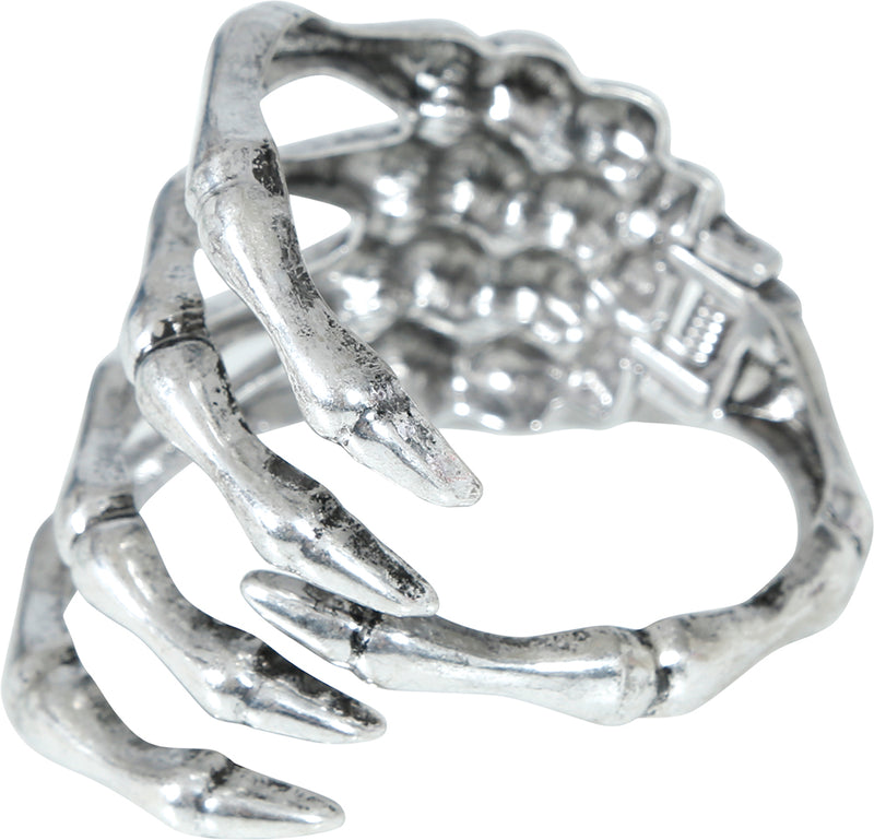 SKELETON BRACELET, METALIC, SILVER