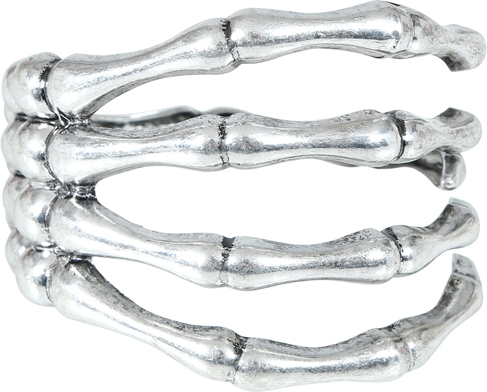 SKELETON BRACELET, METALIC, SILVER