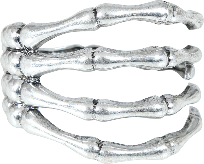 SKELETON BRACELET, METALIC, SILVER