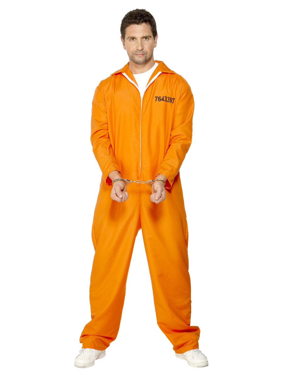 Escaped Prisoner Costume, Orange - 1