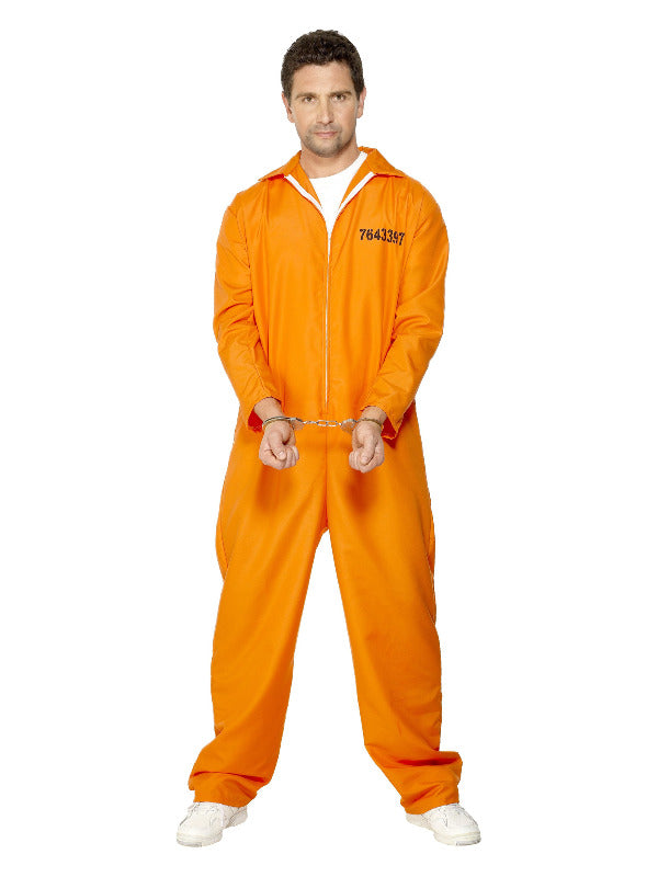Escaped Prisoner Costume, Orange - 2