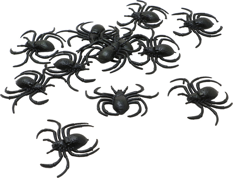 BAG OF 12 SPIDERS, 7 CM