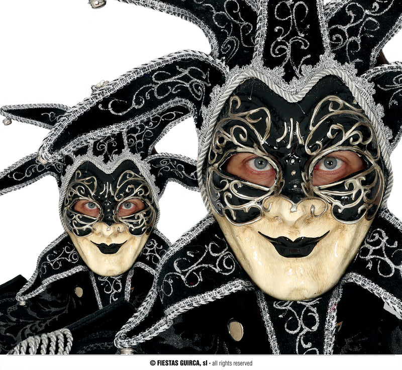 BLACK VENETIAN MASK