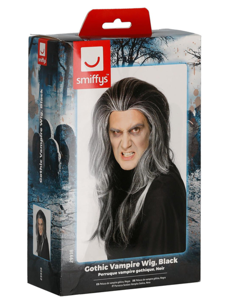 Gothic Vampire Wig, Black - 3