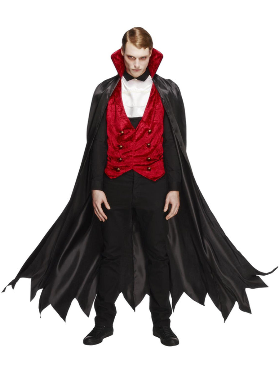 Fever Vampire Costume, Black & Red - 1