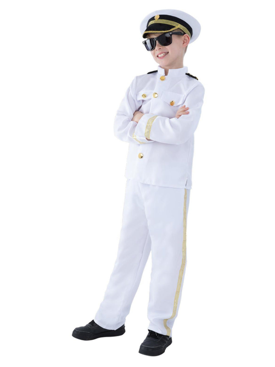 Captain Costume, Child, White - 4