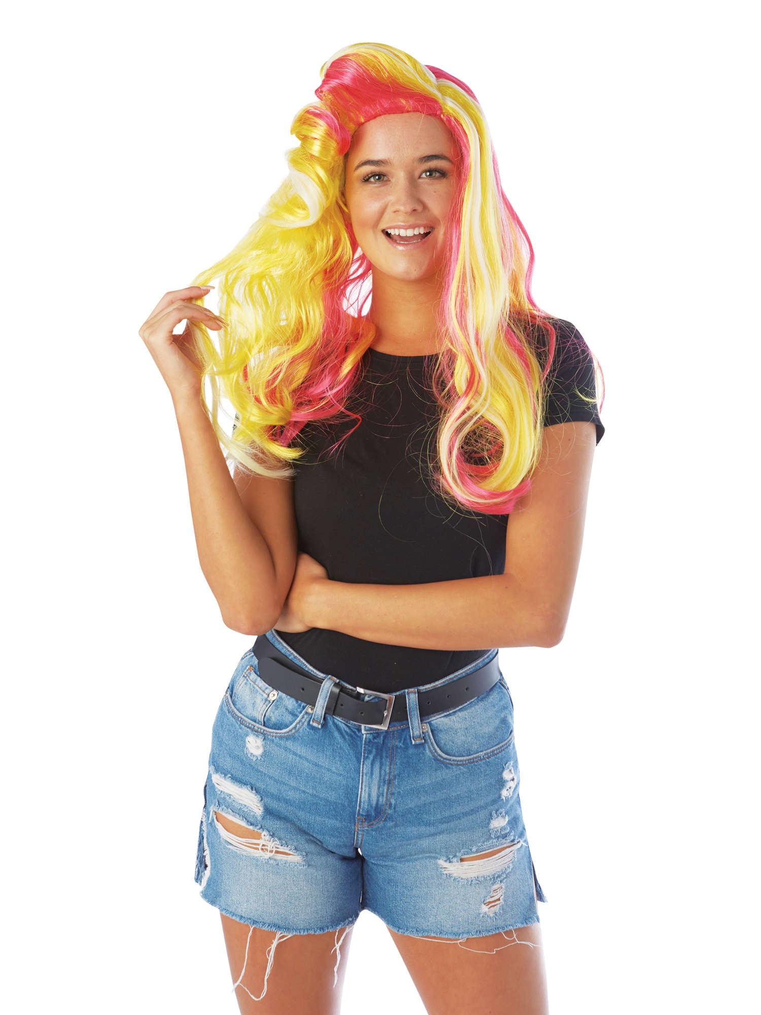 UV Rainbow Wig