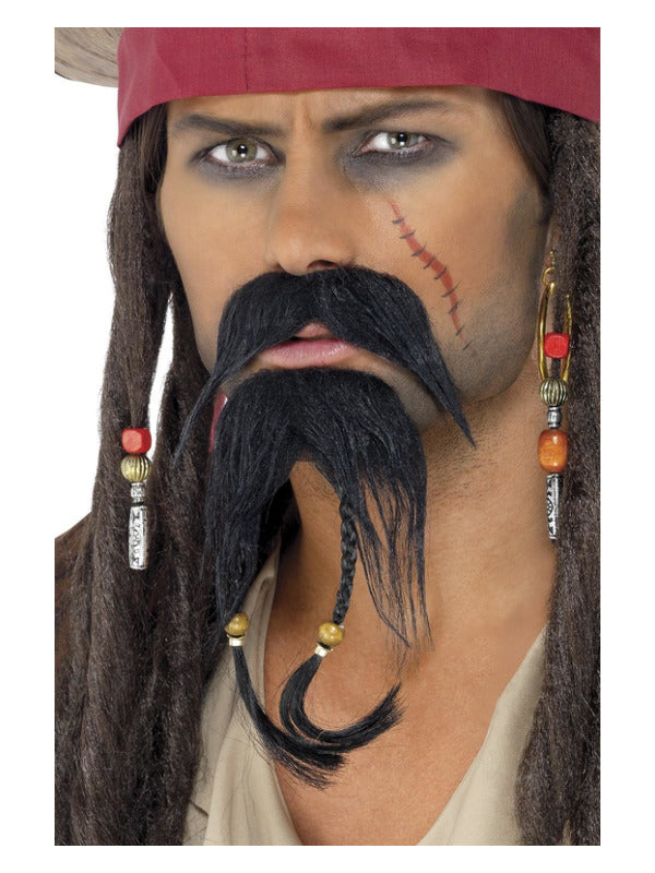 Pirate Facial Hair Set, Black - 2