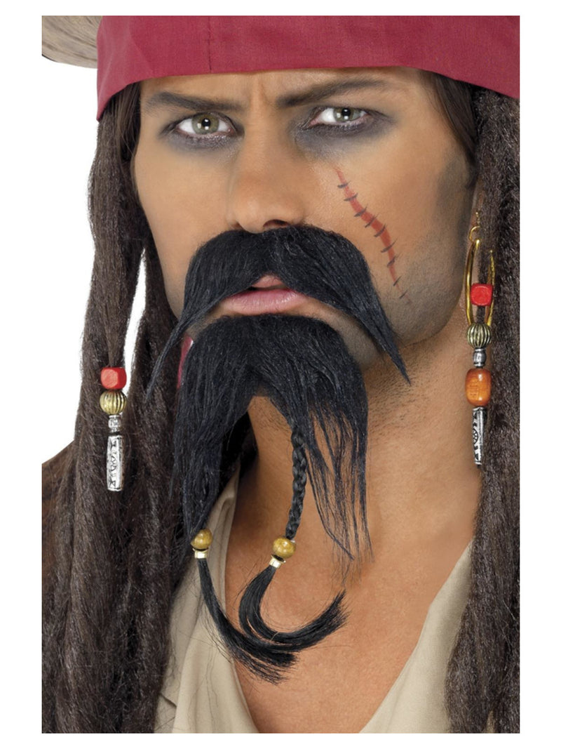 Pirate Facial Hair Set, Black - 1