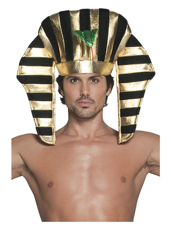 Pharaoh Headpiece, Black & Gold - 2