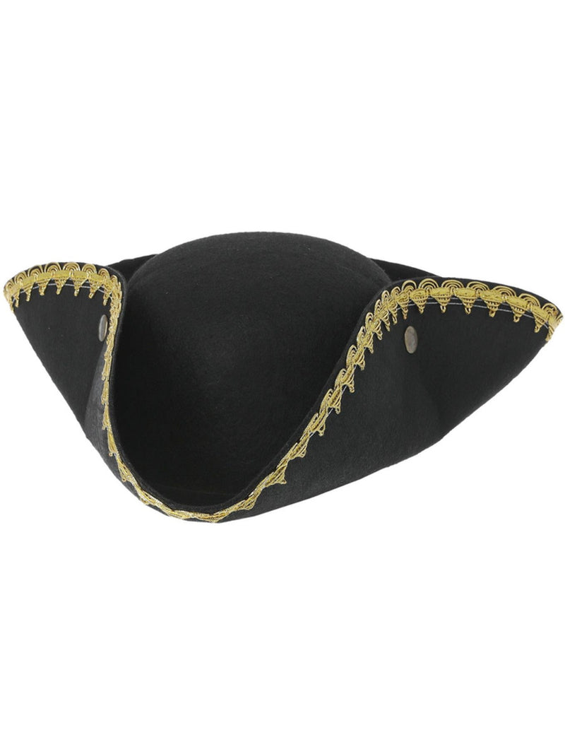 Dick Turpin Tricorn Hat, Black - 5