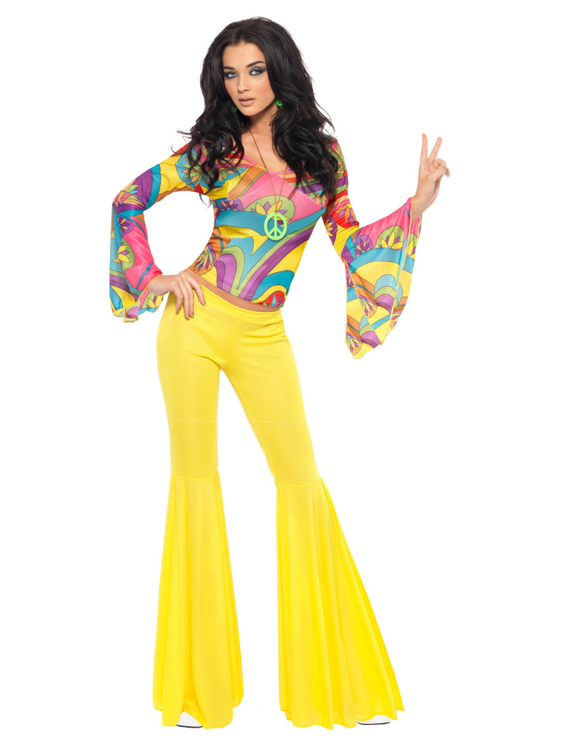 70s Groovy Babe Costume, Yellow - 5