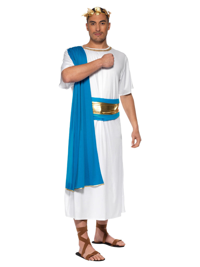 Roman Senator Costume, Blue & White - 5