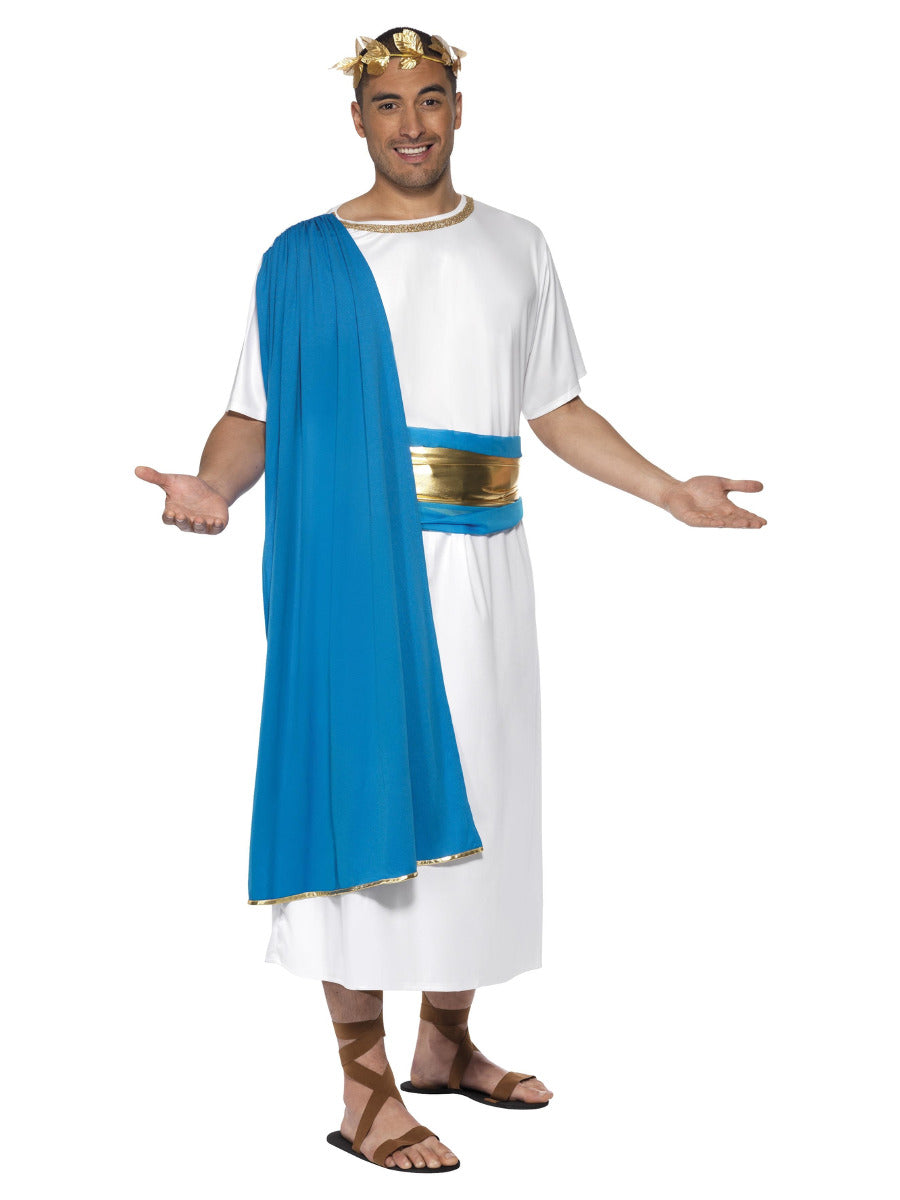 Roman Senator Costume, Blue & White - 1
