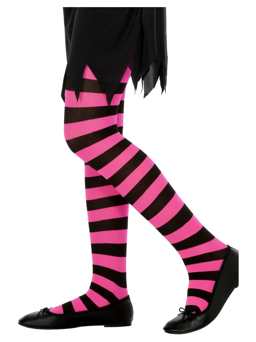 Tights, Black & Fuchsia - 1