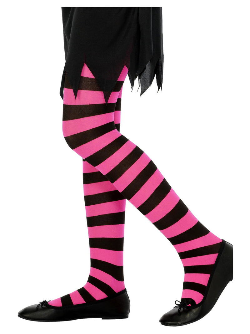 Tights, Black & Fuchsia - 1