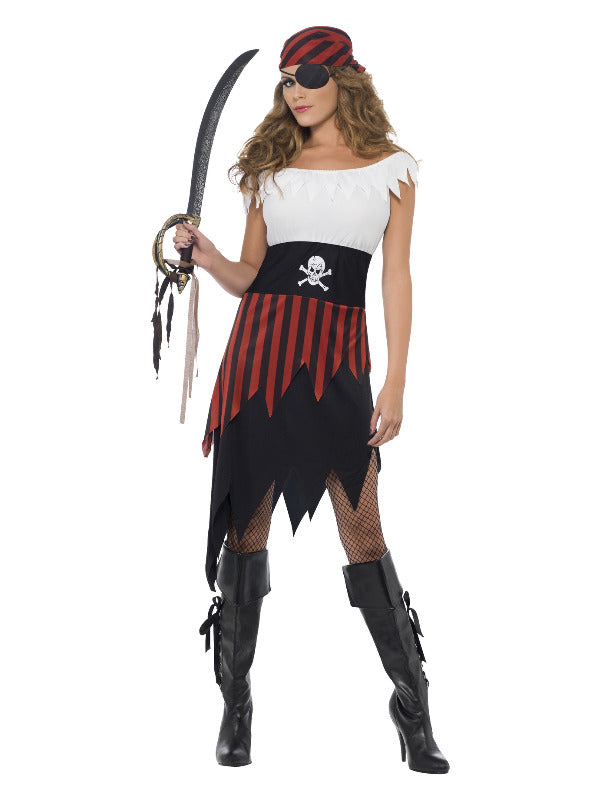 Pirate Wench Costume, Black - 2