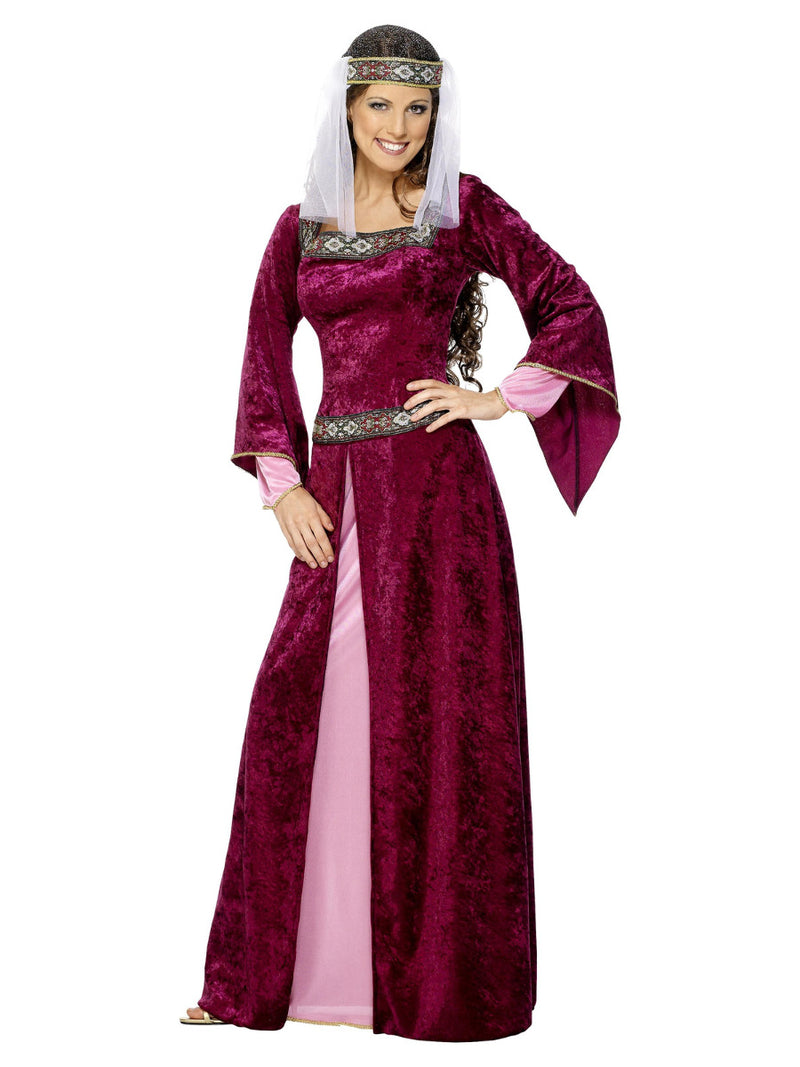 Maid Marion Costume, Burgundy - 3