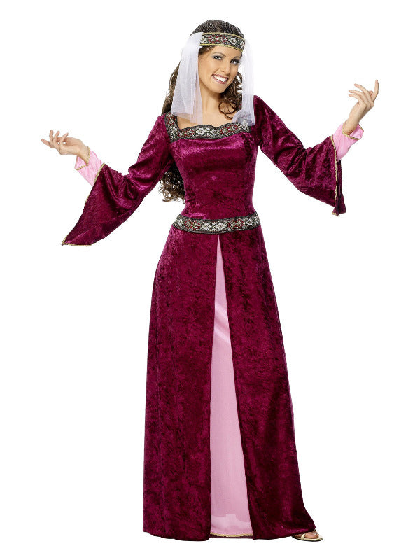 Maid Marion Costume, Burgundy - 2