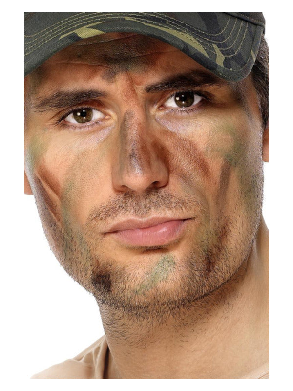 Smiffys Make-Up FX, Army Camouflage Kit, Grease,  - 2