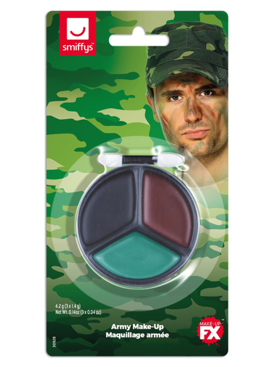 Smiffys Make-Up FX, Army Camouflage Kit, Grease,  - 3