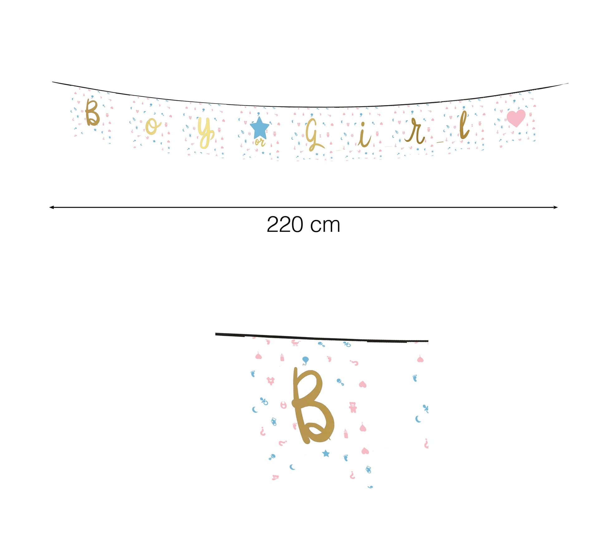 IT'S A BOY OR A GIRL PENNANT 220 CMS