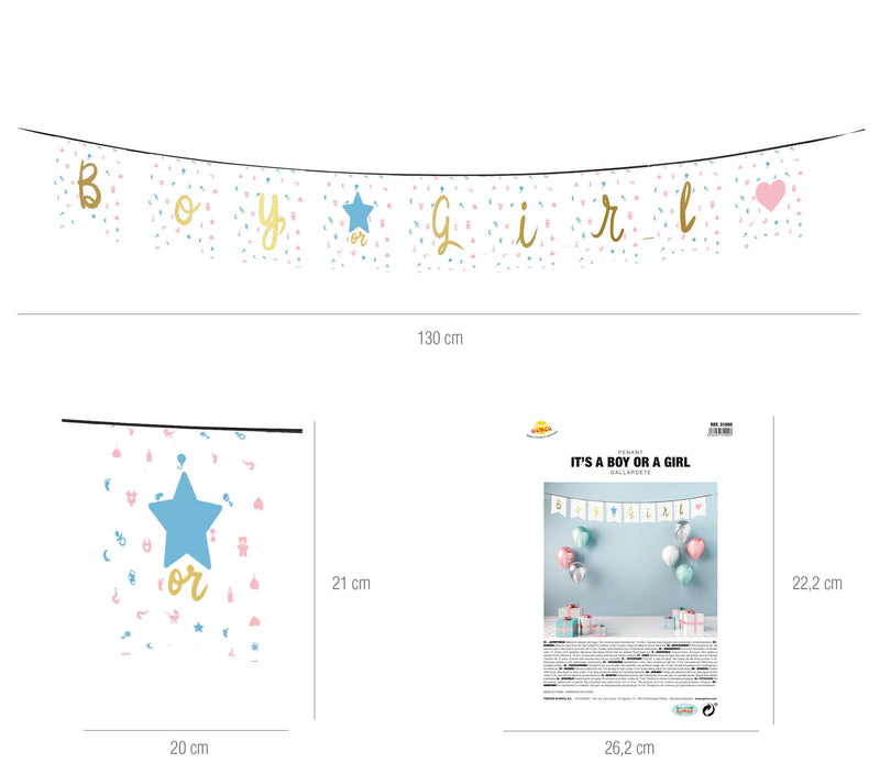 IT'S A BOY OR A GIRL PENNANT 220 CMS