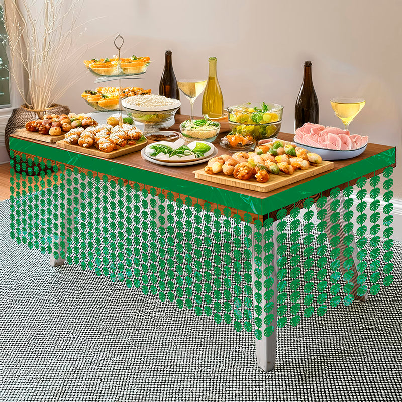 TINSEL LEAF TABLE DECORATION, 400X70 CMS.