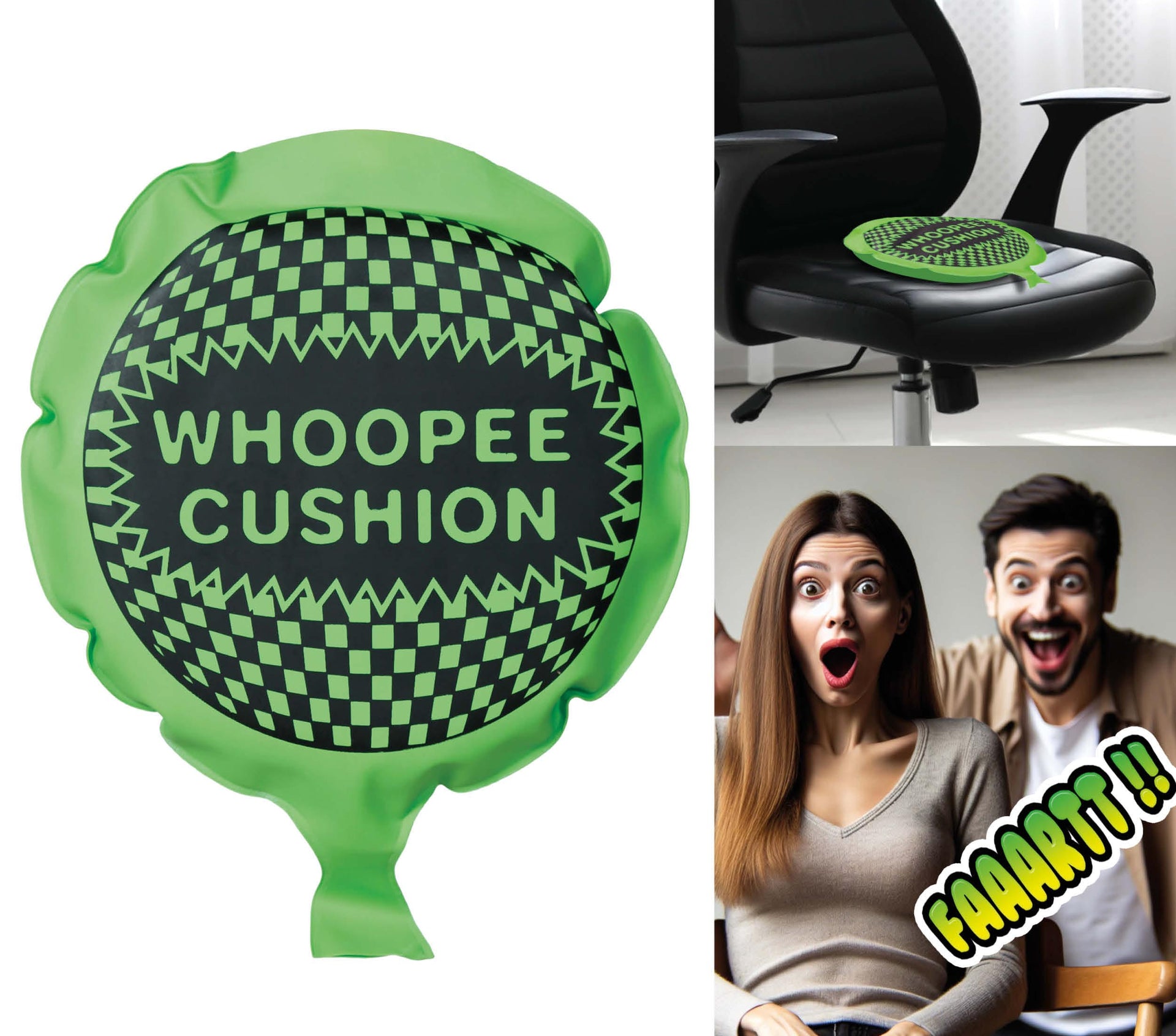 FART CUSHION 23 CM, ASSORTED COLORS, NOVELTY ITEM