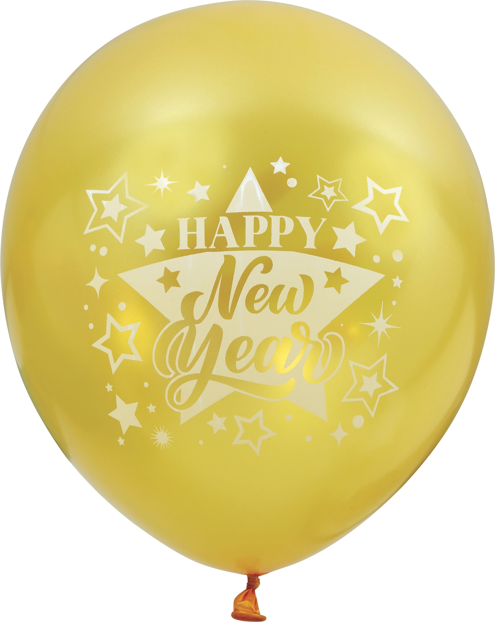 BAG OF 10 GOLD HAPPY NEW YEAR BALLOONS