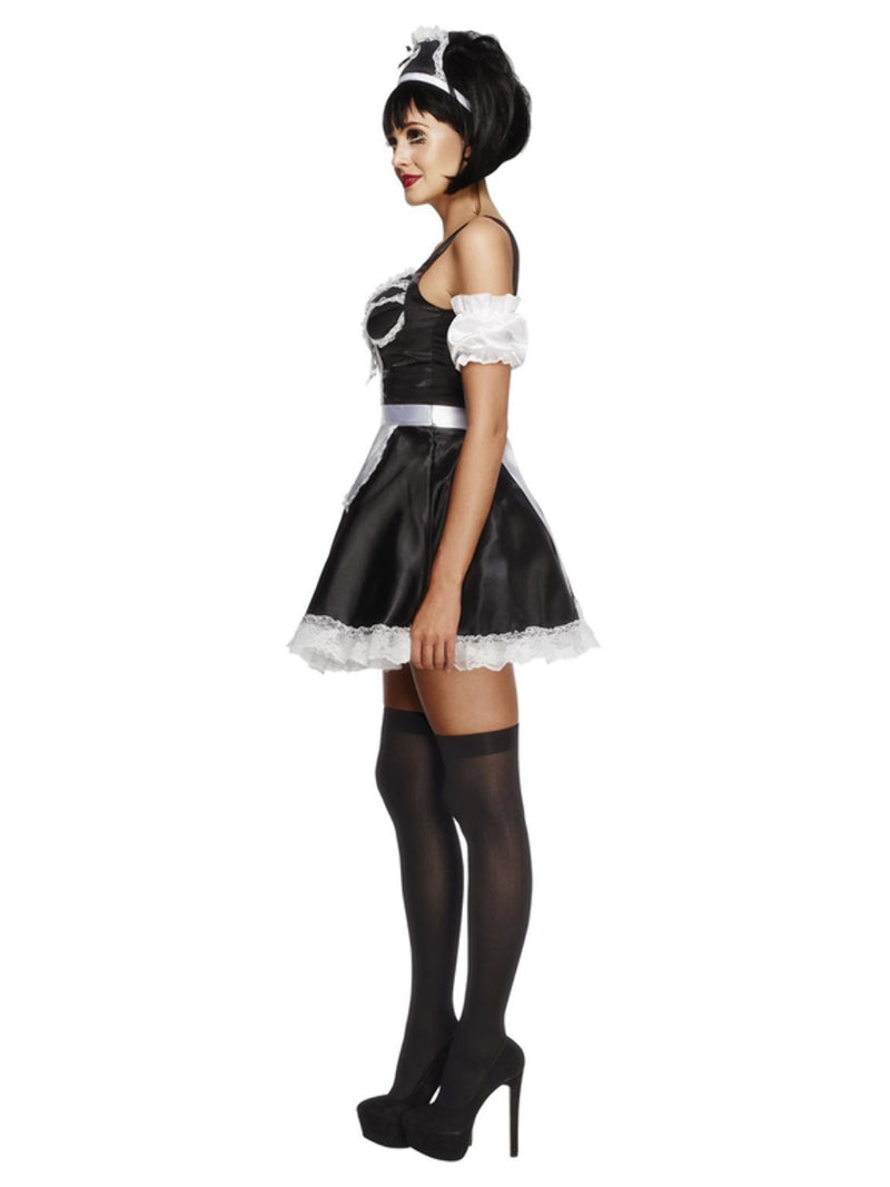 Fever Flirty French Maid Costume, Black - 4