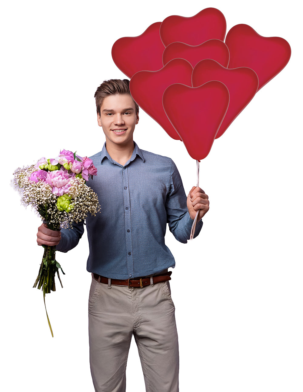 BAG OF 10 HEART BALLOONS