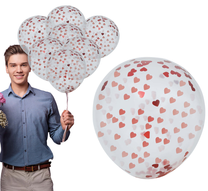 BAG OF 10 BALLOONS WITH HEARTS INSIDE