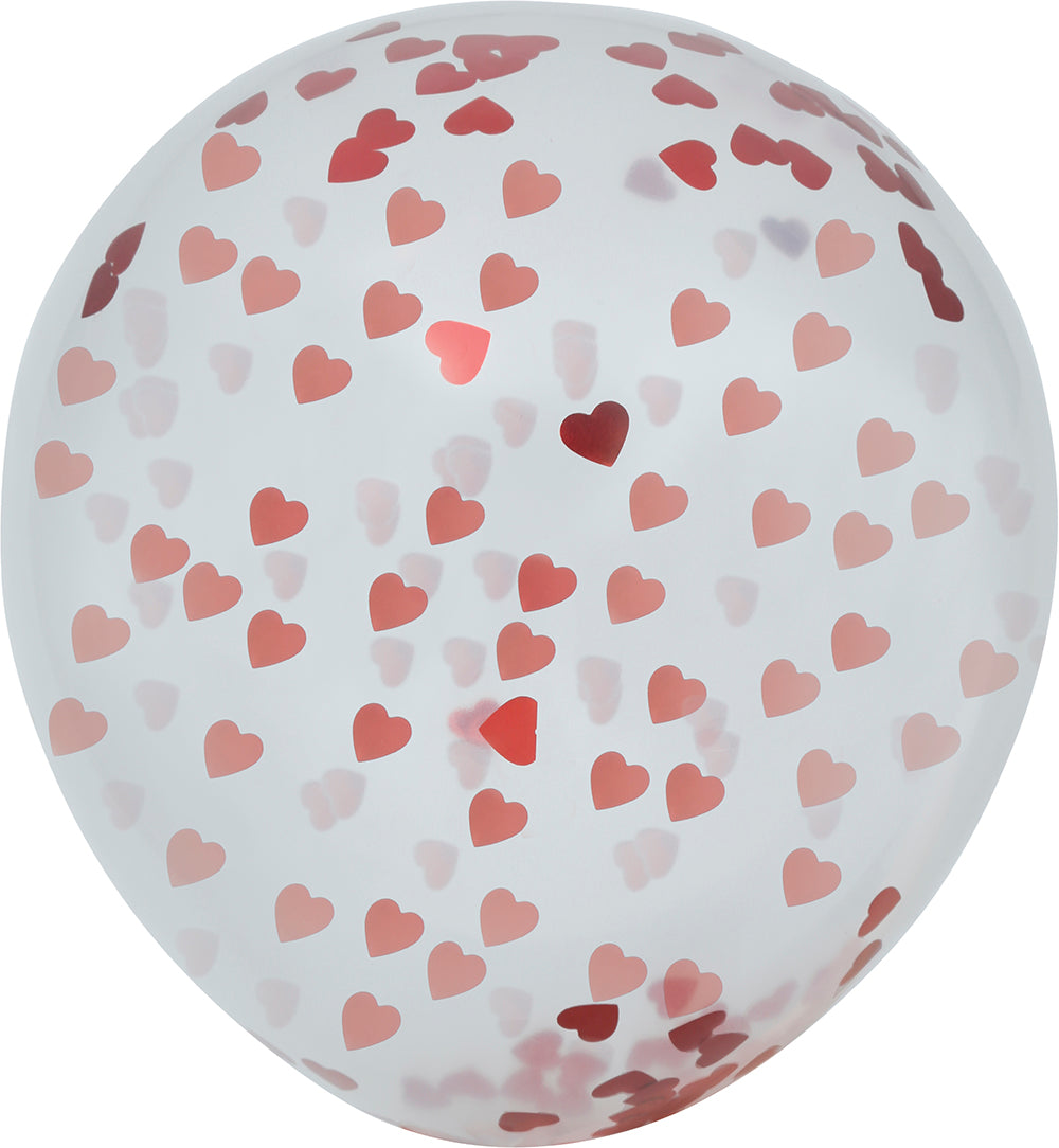 BAG OF 10 BALLOONS WITH HEARTS INSIDE