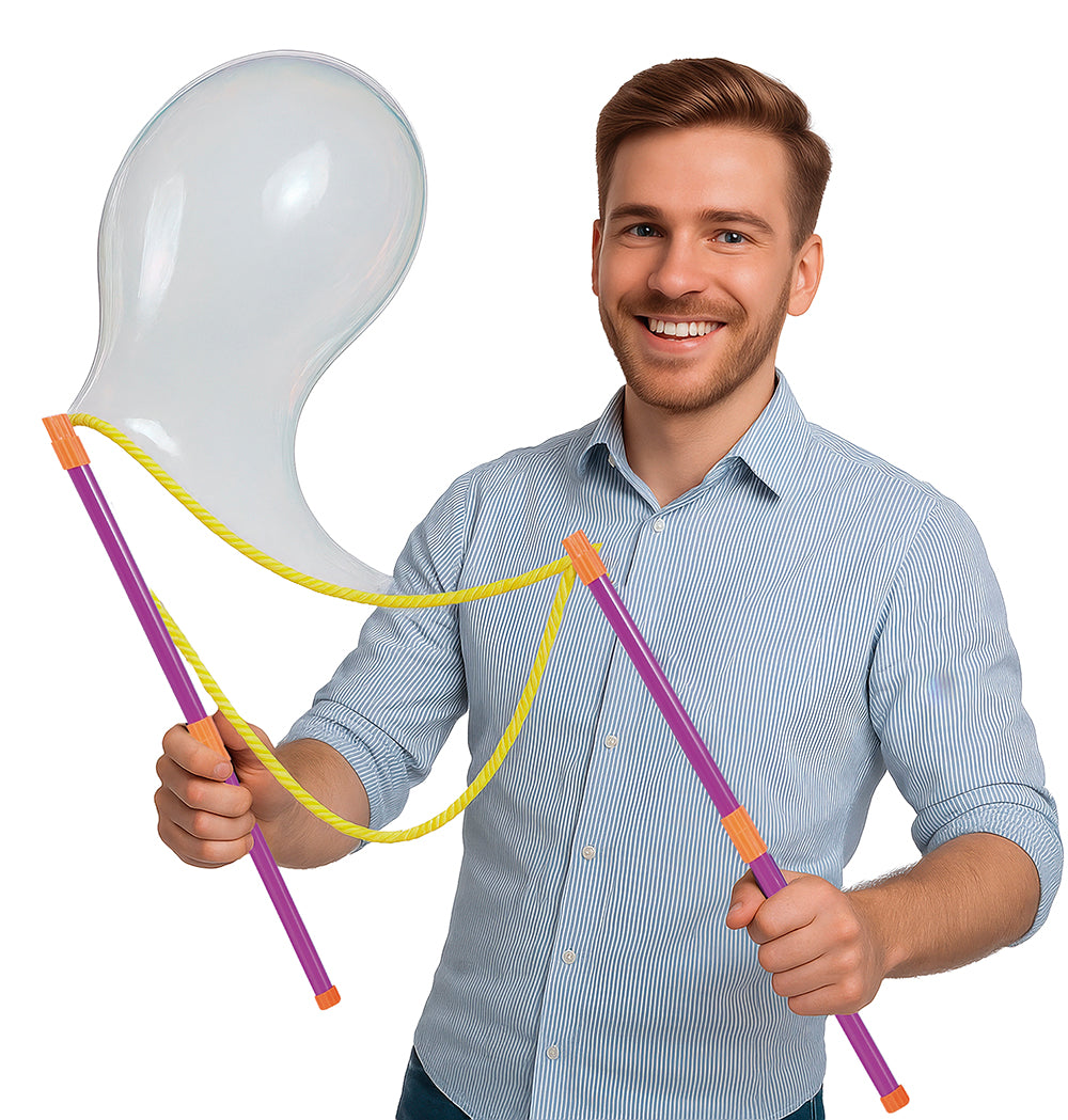 BUBBLE STICKS AND STRING WITH SOAP LIQUID
