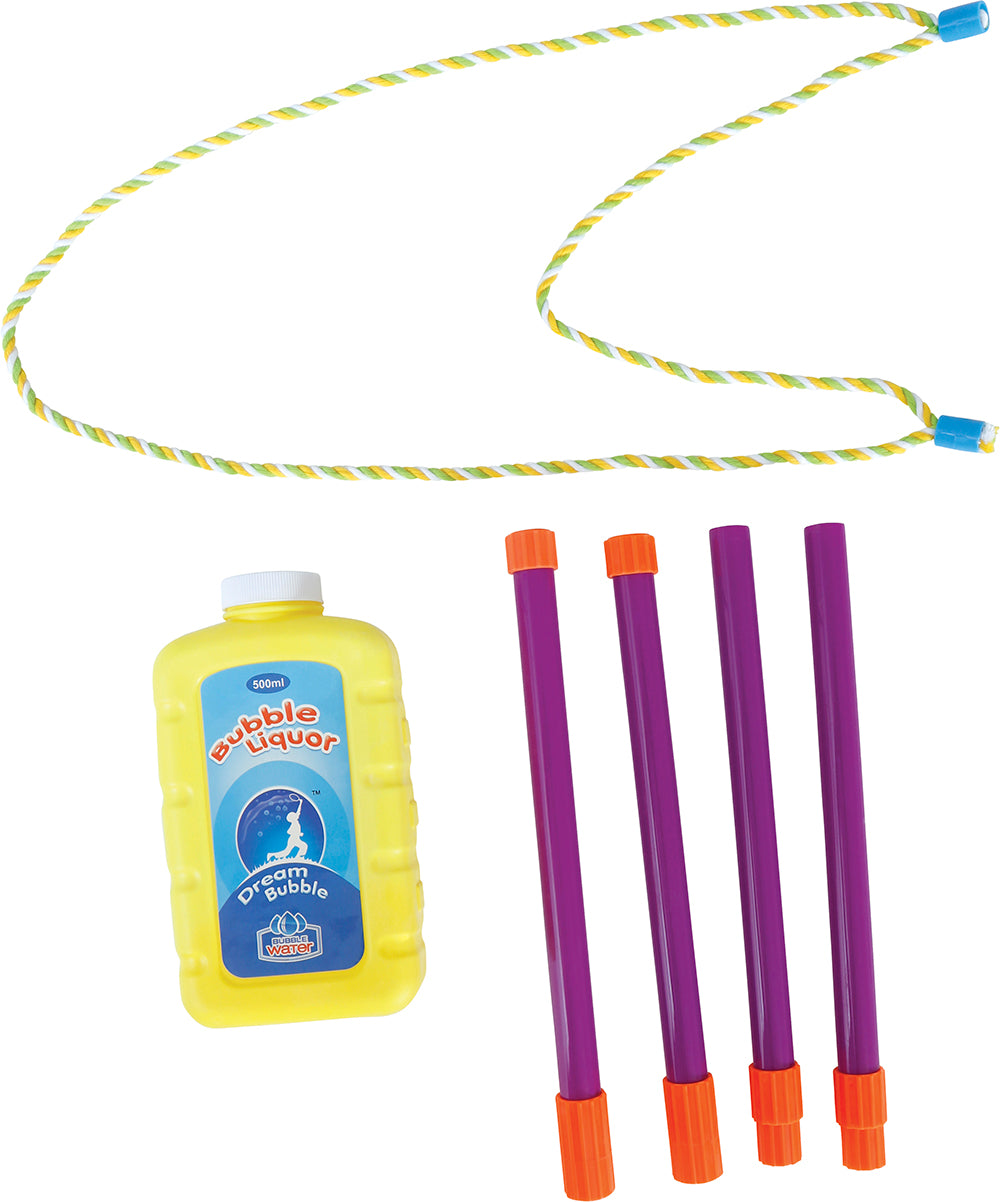 BUBBLE STICKS AND STRING WITH SOAP LIQUID