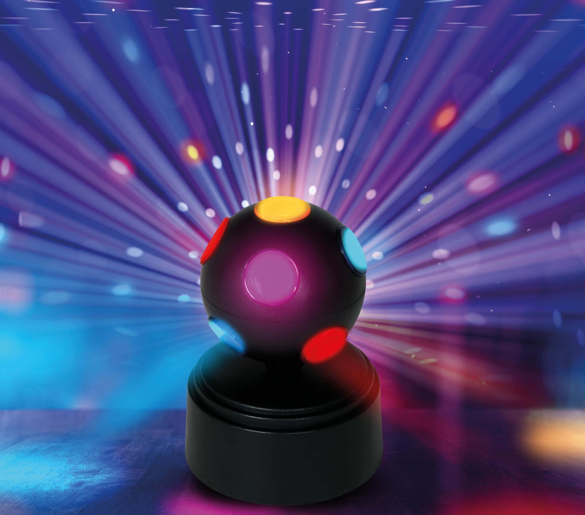 LED DISCO BALL 9X9X12 CM, BATTERIES