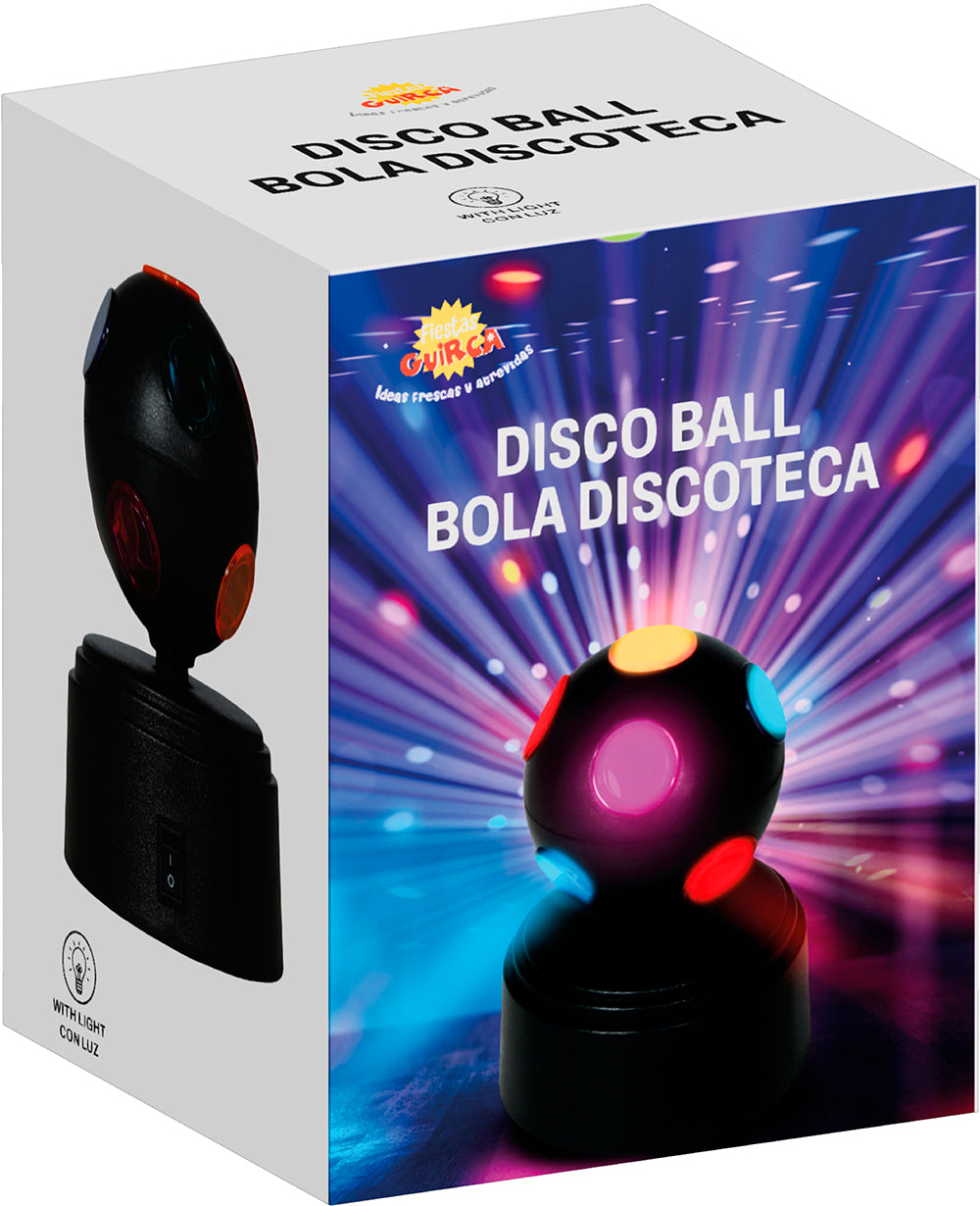 LED DISCO BALL 9X9X12 CM, BATTERIES
